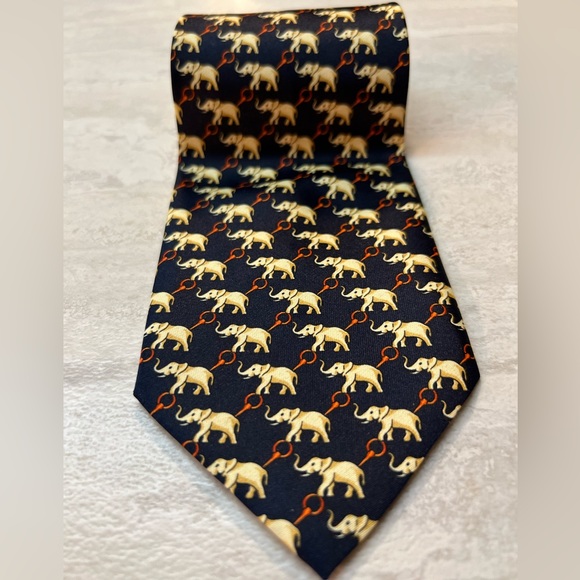 Rene Chagal Dress Tie, Classy ELEPHANT Statement - Picture 2 of 9